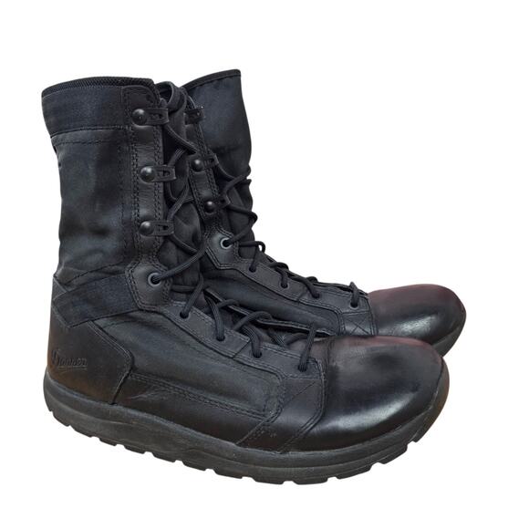 Danner Tachyon Men's 8" Leather Waterproof Plain Toe Boots Black Size 11.5 D - Picture 1 of 8